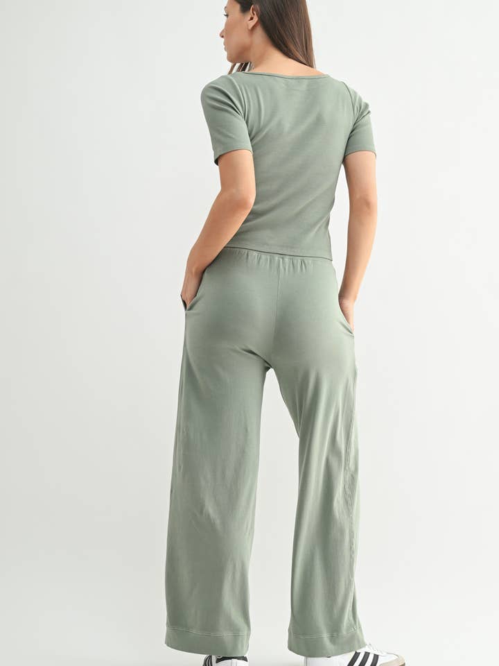 Mono B - Wholesale Top & Pant Set (NOT Loungewear) - Women's - Vintage Ease Pima Cotton Set7