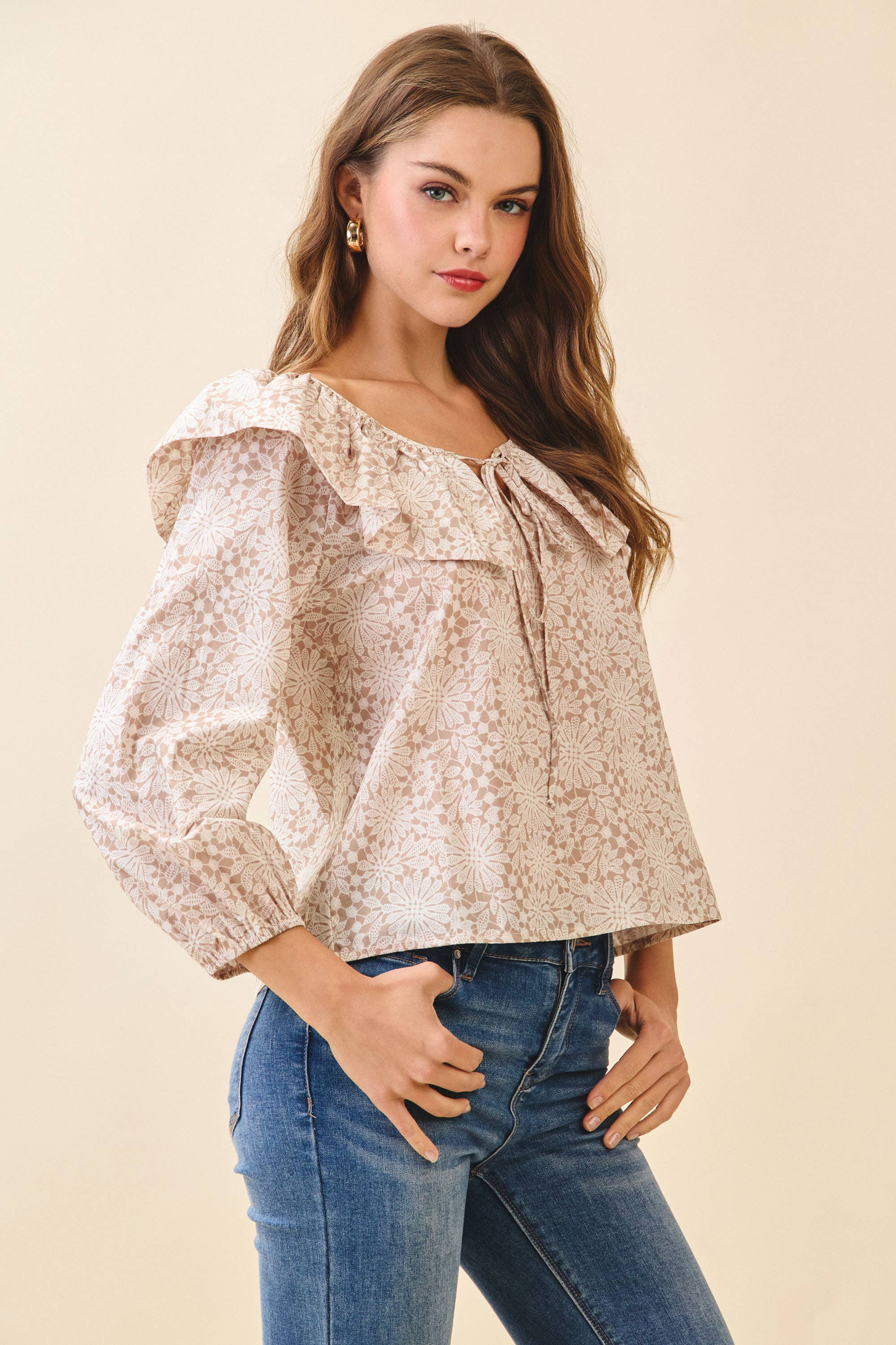 TCEC - Wholesale Blouse - Women's - CT8907S-Long Sleeve Floral Printed Top8