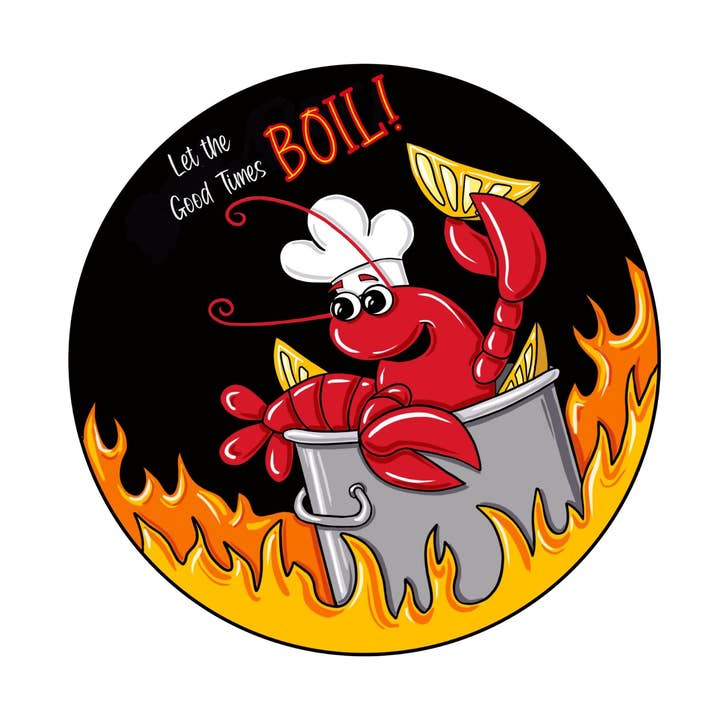 Crawfish Sign, Cajun Sign, Crawfish Boil Sign, wood sign, PCD-W-022 for wholesale by DecoExchange