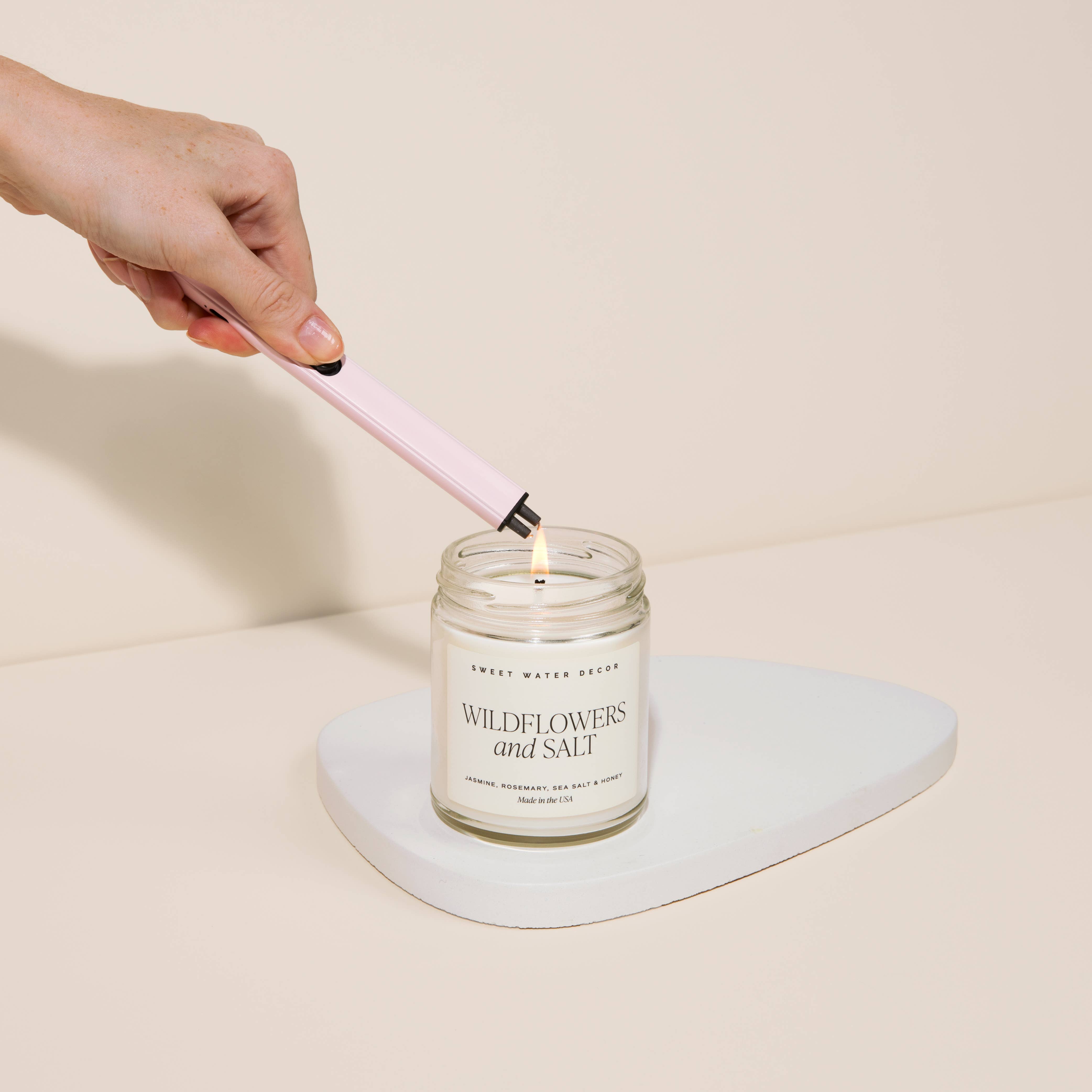 Sweet Water Decor - Wholesale Lighter - Blush Pink Rechargeable Electric Lighter - Home Decor & Gift7