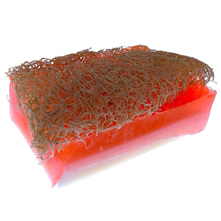 Bosnali Exfoliating Loofah Soap – Handmade Goat Milk Bath Bar for Face & Body, Moisturizing & Invigorating Cleanse (Rose) for wholesale by Paykoc Imports, Inc