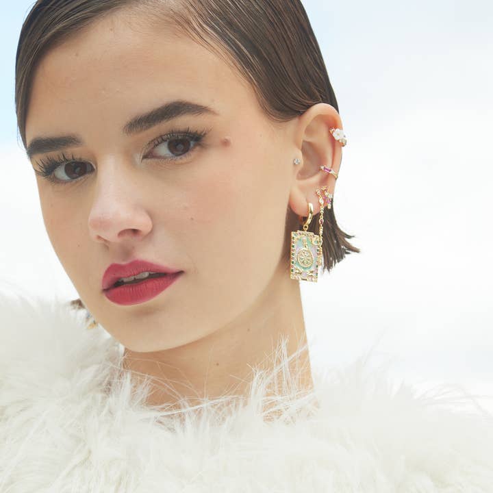 EarCandy Jewelry - Wholesale Huggie Earrings - AZALÉE HOOP PIERCING EARRING2