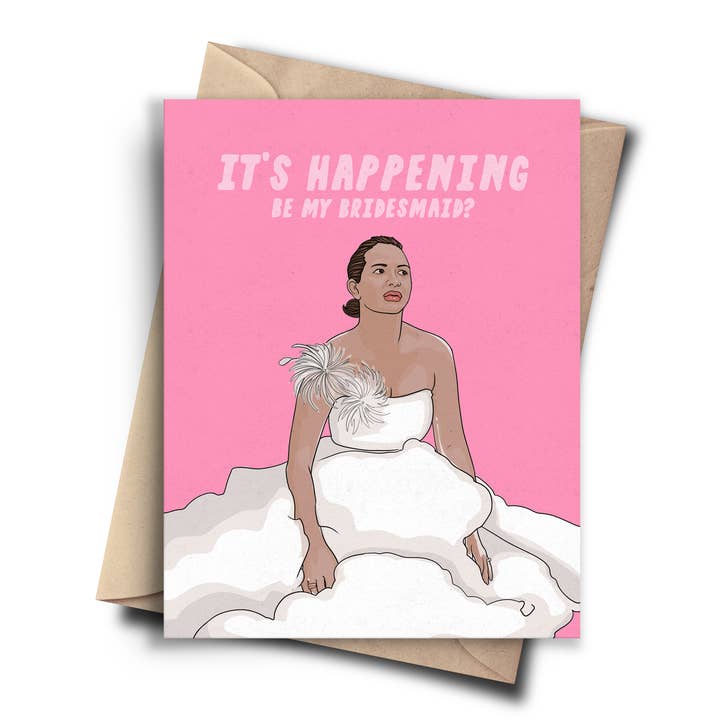 Pop Cult Paper - Vendita all'ingrosso Partecipazioni di nozze - Funny Be My Bridesmaid Card - Divertente biglietto per feste nuziali