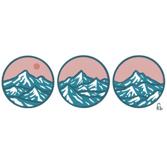Three Dot Mountain Range Art Print for wholesale by Keebee Studios