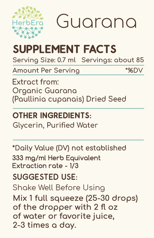 HerbEra - Wholesale Tincture - Guarana Tincture1