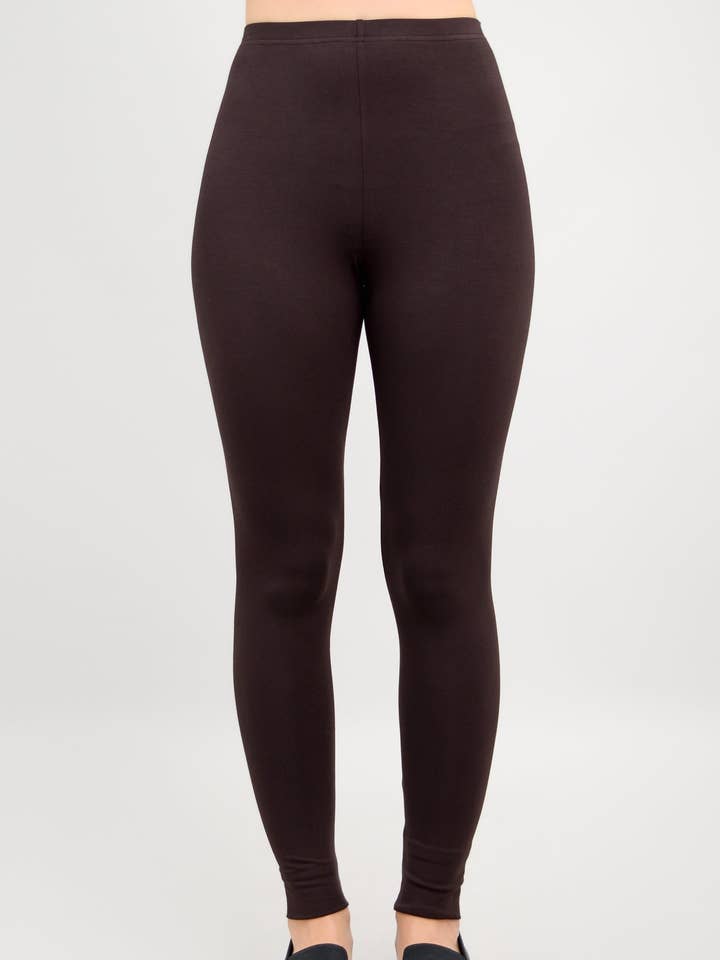 Rubin-Legging, Kaffee, Bambus für den Großhandel von Blue Sky Clothing Co LLC