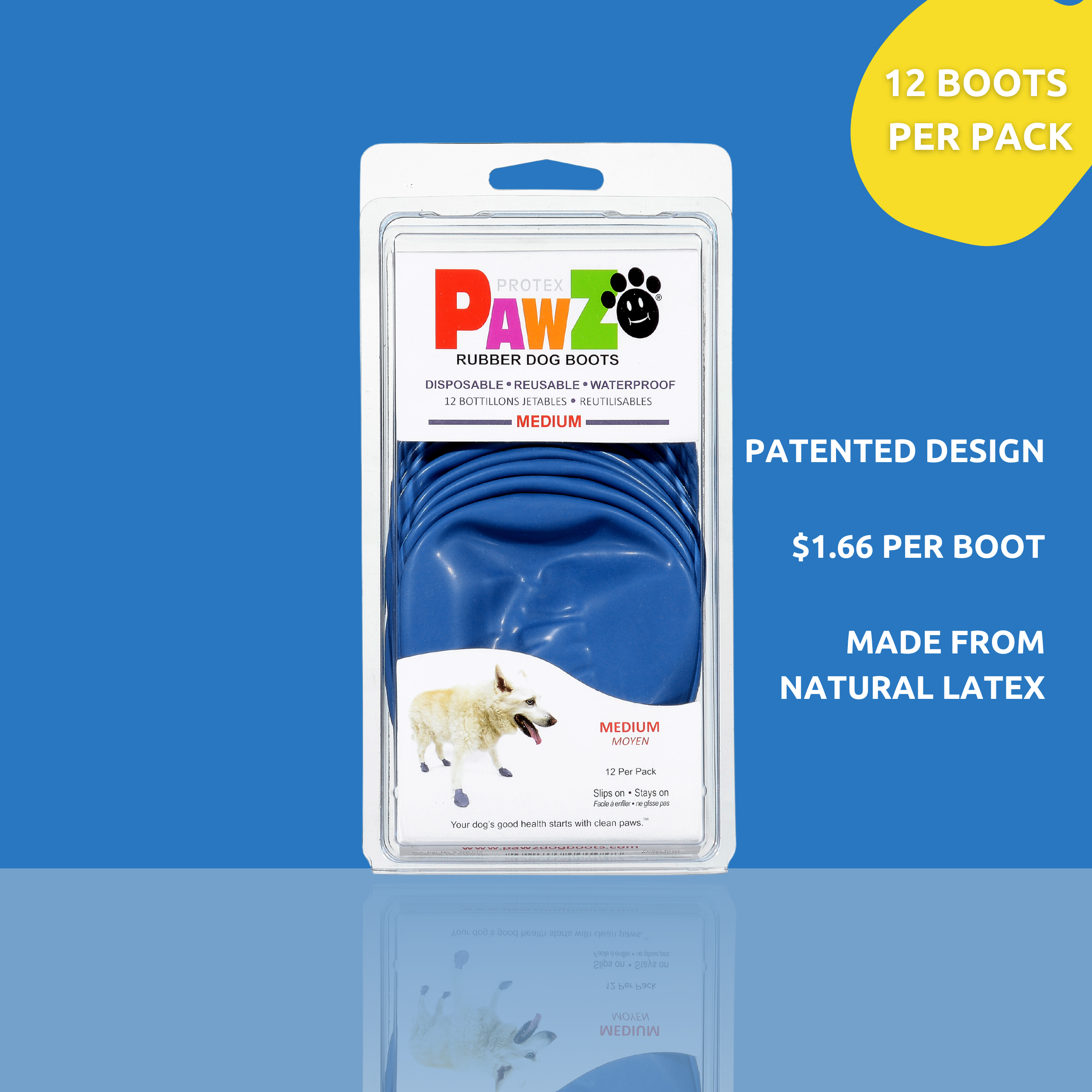 Downtown Pet Supply – wholesale Pet paw protection – PawZ Rubber Dog Boots, 12 Boots20