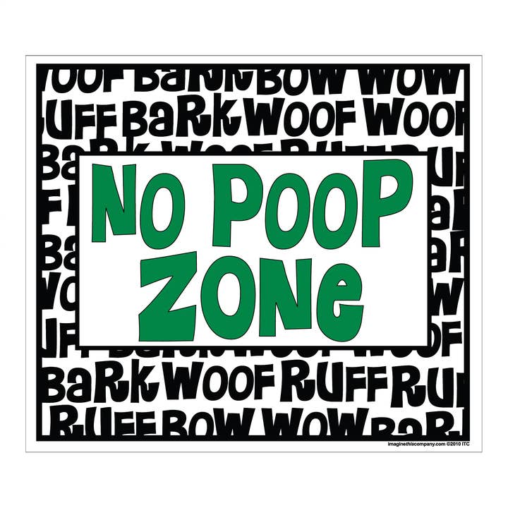 Sinal de gramado sem zona de cocô por atacado de Imagine This Company