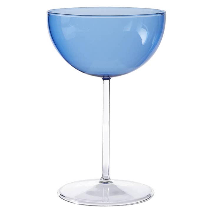 Manhattan Coupes Blue Set of 2 #37046 for wholesale by IWA Wine Accessories