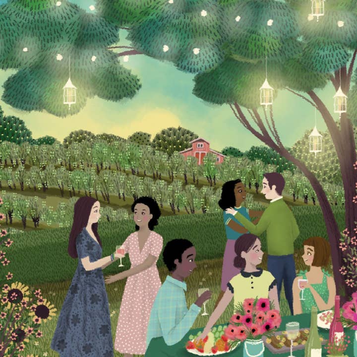 Biglietto d'auguri Wine Country per la vendita all'ingrosso da parte di Studio Eleven Papers