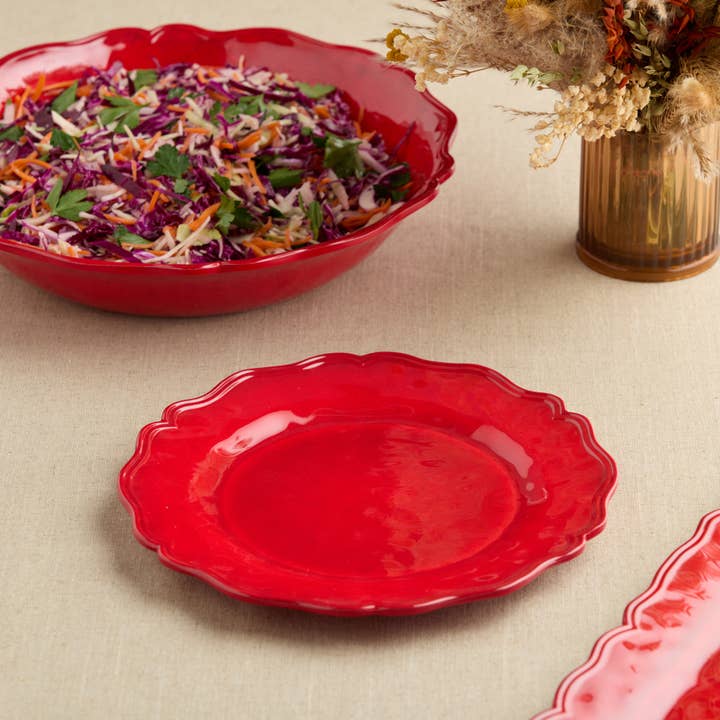 Certified International - Wholesale Dinner Plate - Isabella Red Melamine Dinner Plate 11in
