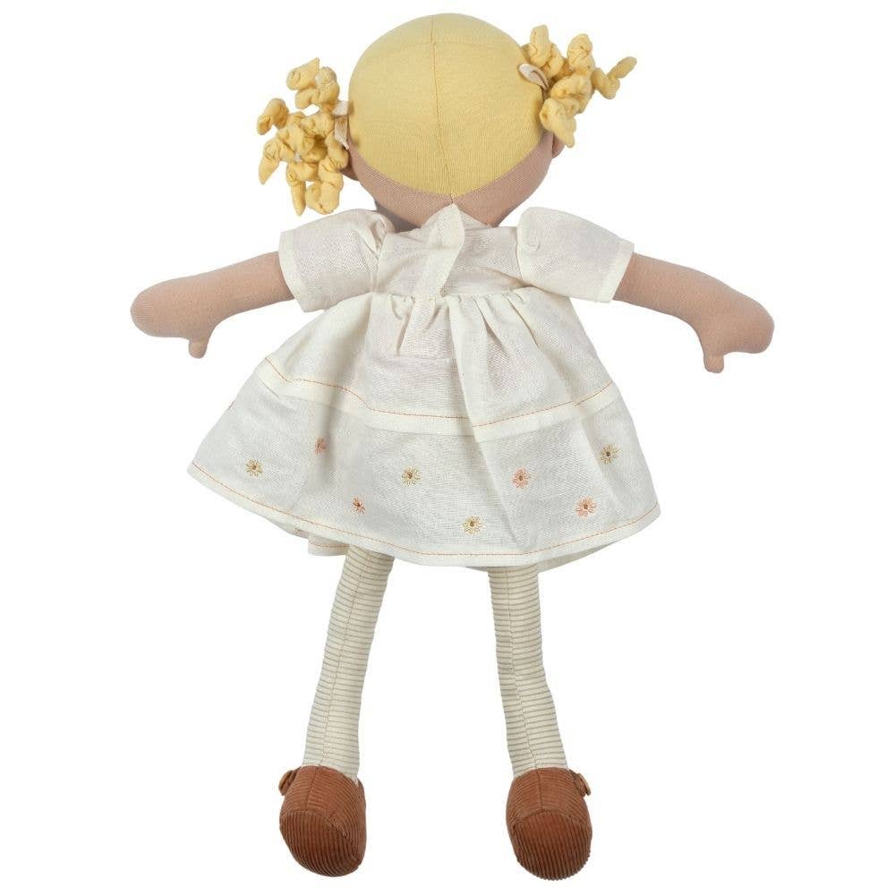 Tikiri Toys LLC - Wholesale Doll - Kids - Priscy Blonde Haired Doll in White Linen Dress/Display Box8