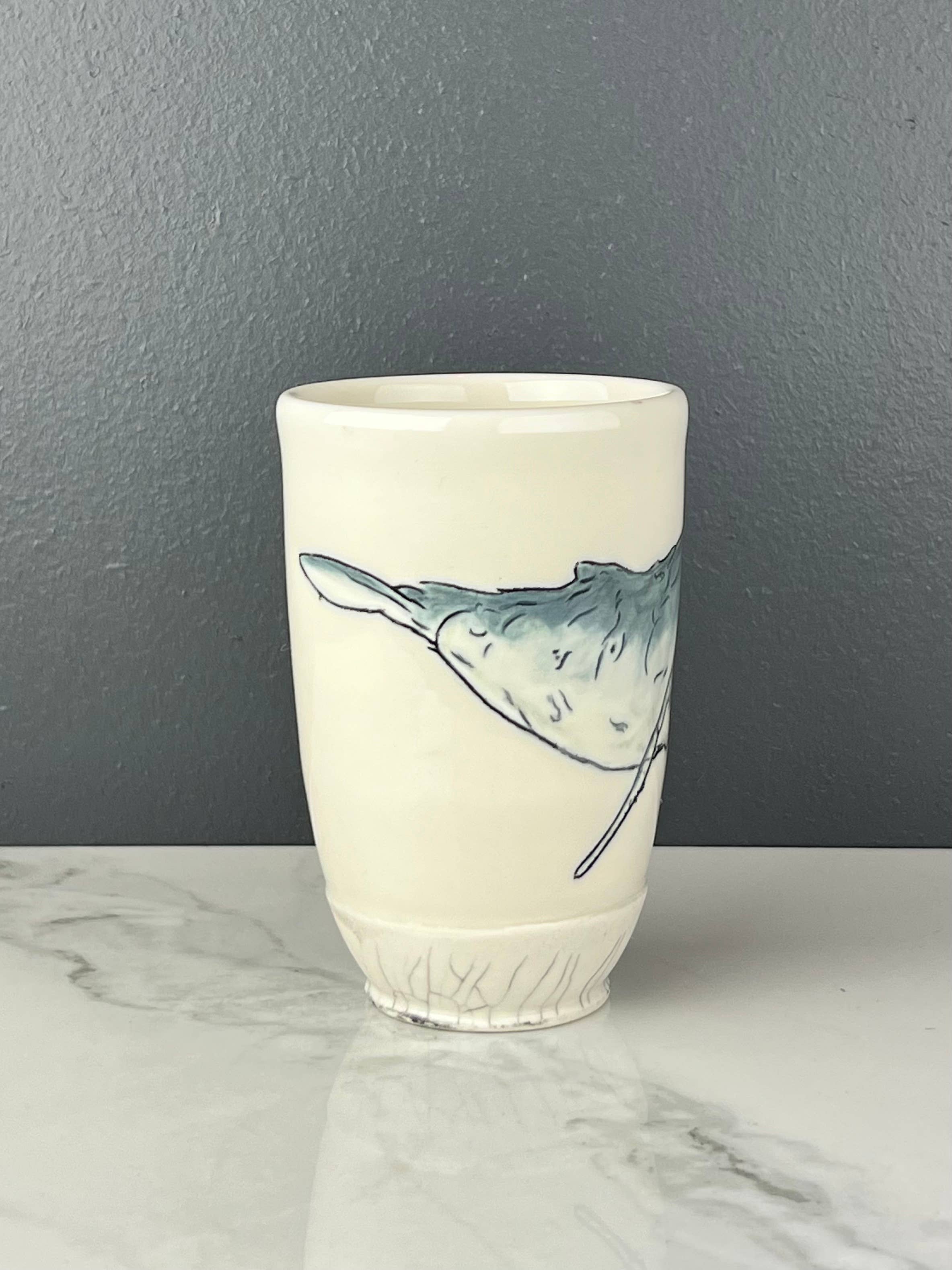 Lucy Nilan Studios - Wholesale Drinking Glass/Cup - Humpback whale1