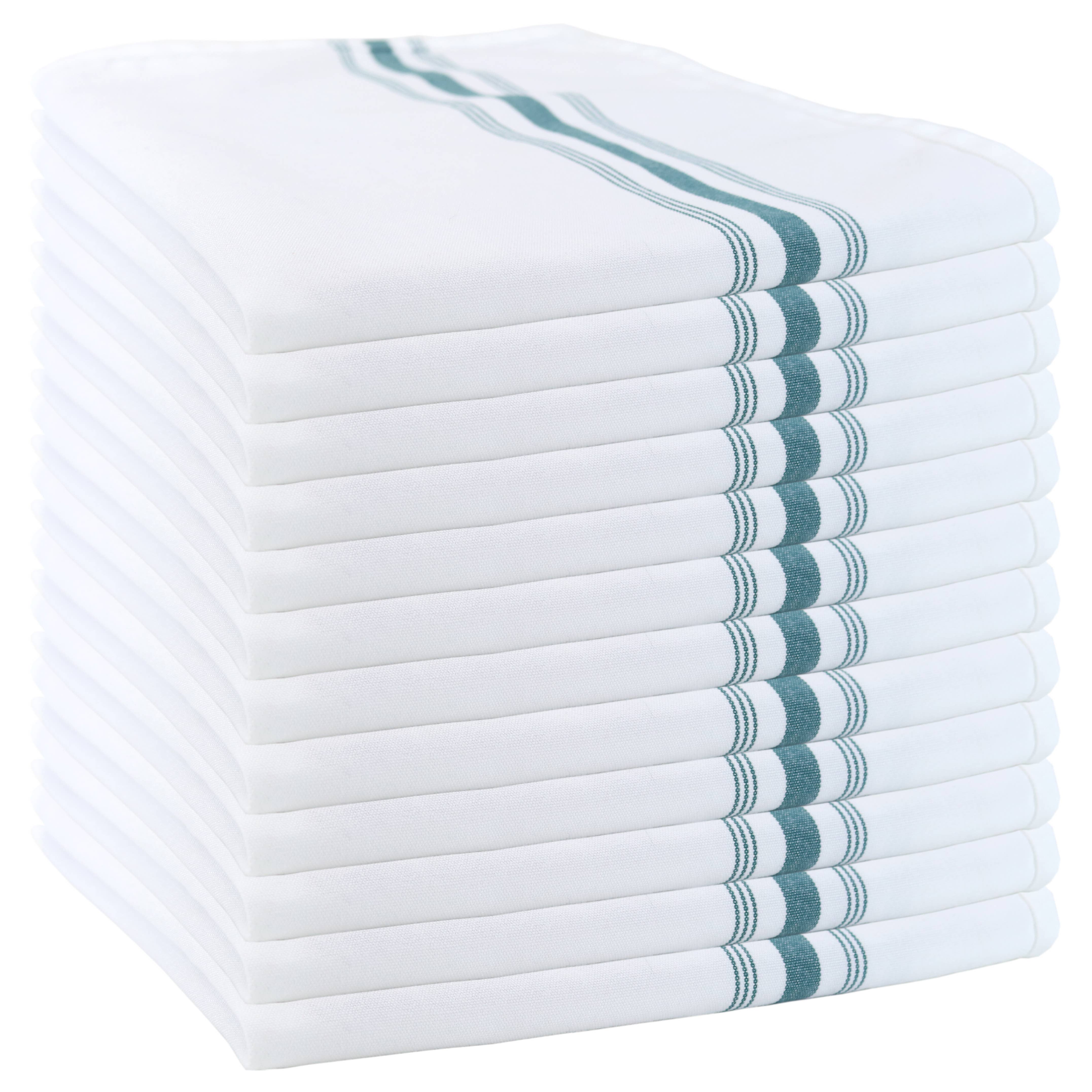 Arkwright Home - Wholesale Dinner & Cloth Napkin - Striped Bistro Napkins (12pk) - Spun Polyester, Colors,18x2233