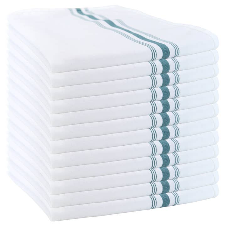 Arkwright Home - Wholesale Dinner & Cloth Napkin - Striped Bistro Napkins (12pk) - Spun Polyester, Colors,18x2233