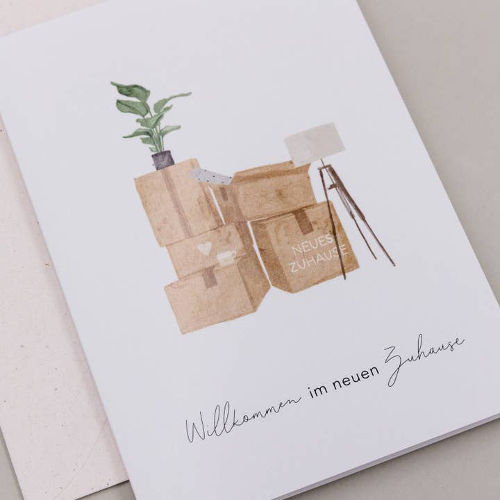 Eulenschnitt - Wholesale Map - Folding Card New Home (PU = 10 pcs.)1