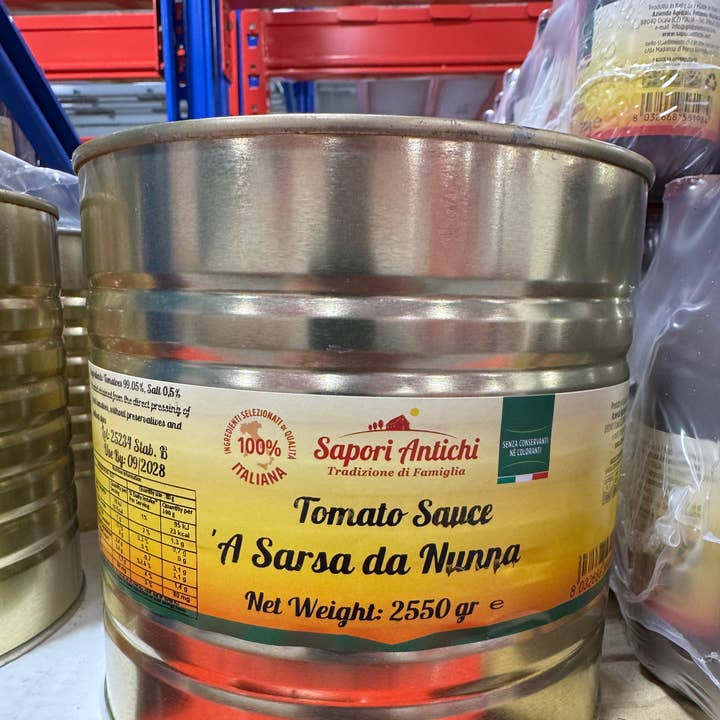 Tomato Sauce Can A Sarsa Da Nunna 85.95oz. | 2.55 kg for wholesale by Gusto Italian Foods LLC