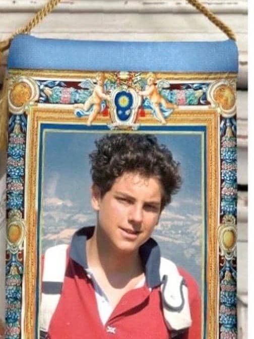 SAINT CARLO ACUTIS Velvet Blessing Carrier, Hd Image for wholesale by Made By Catholics