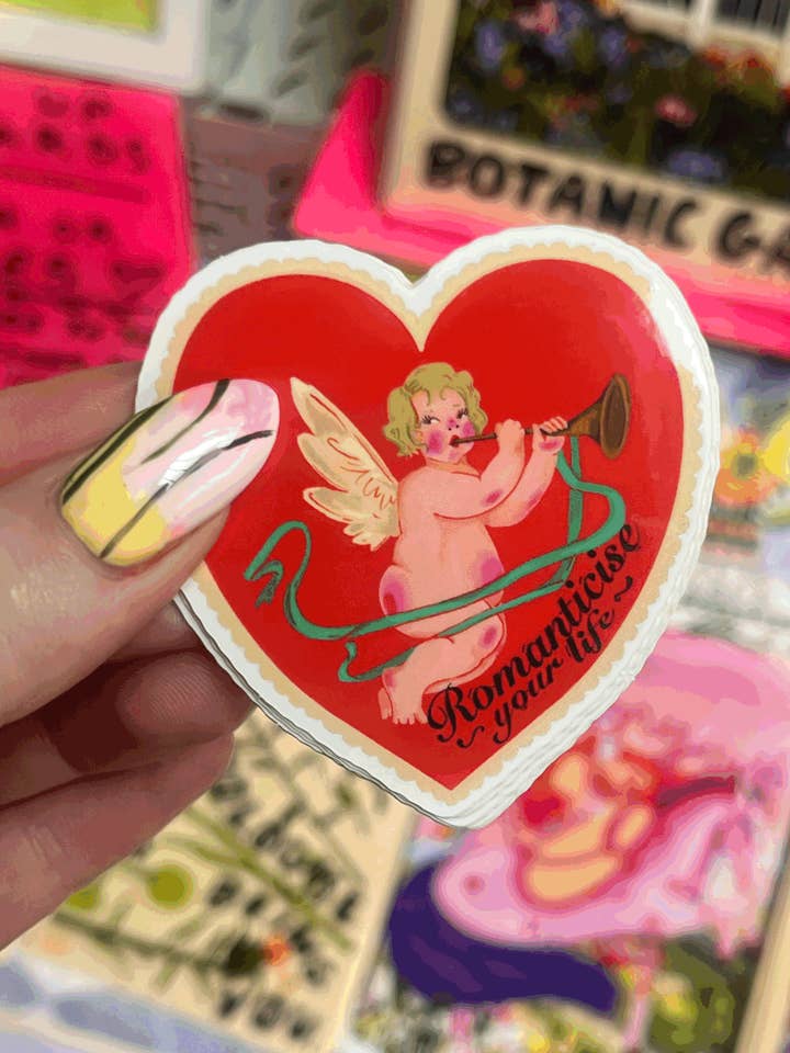 Pegatina "Romantiza tu vida" para venta al por mayor de Nichola Irvine