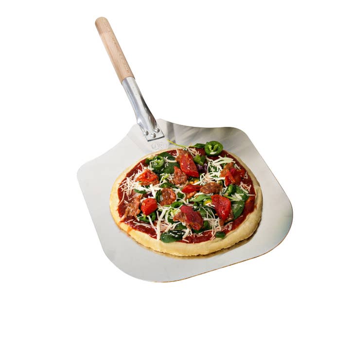 Kitchen Supply Wholesale - Wholesale Pizza Wheel - Kitchen Supply 14-Inch x 16-Inch Aluminum Pizza Peel with Wood Handle