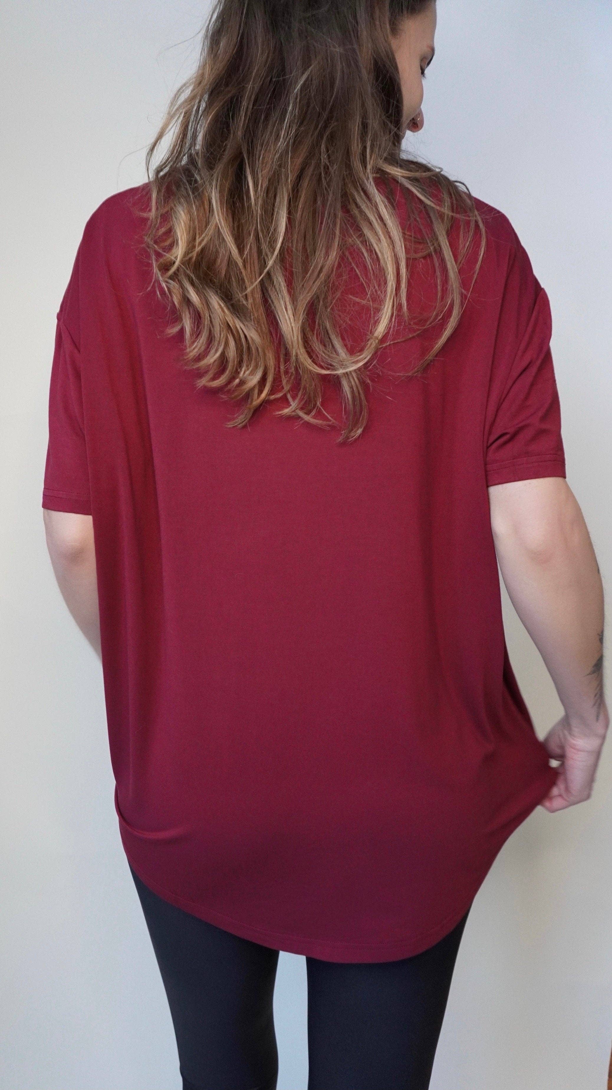 Kasia - Vente T-shirt – femme - T-shirt en bambou surdimensionné – Confort sans effort, style raffiné6