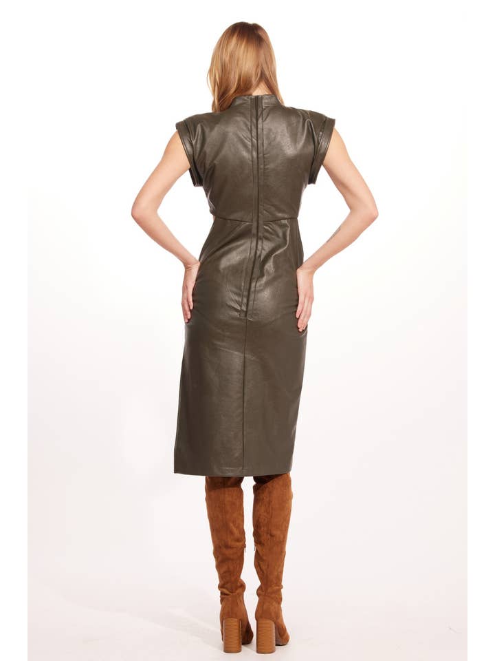 Eva Franco - Wholesale Dress - Women's - Mini Dress - Vegan Leather12