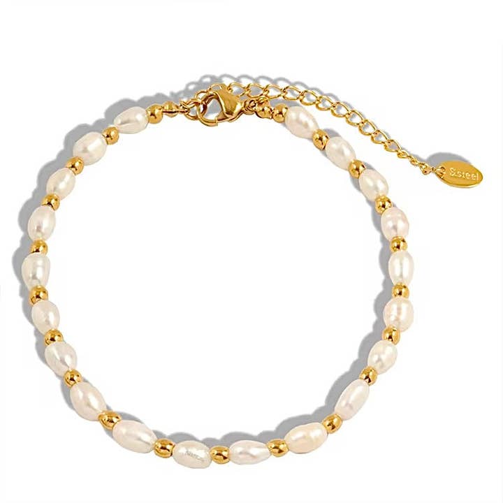 Freshwater Pearl anklet for wholesale by Glam Bar Bazaar