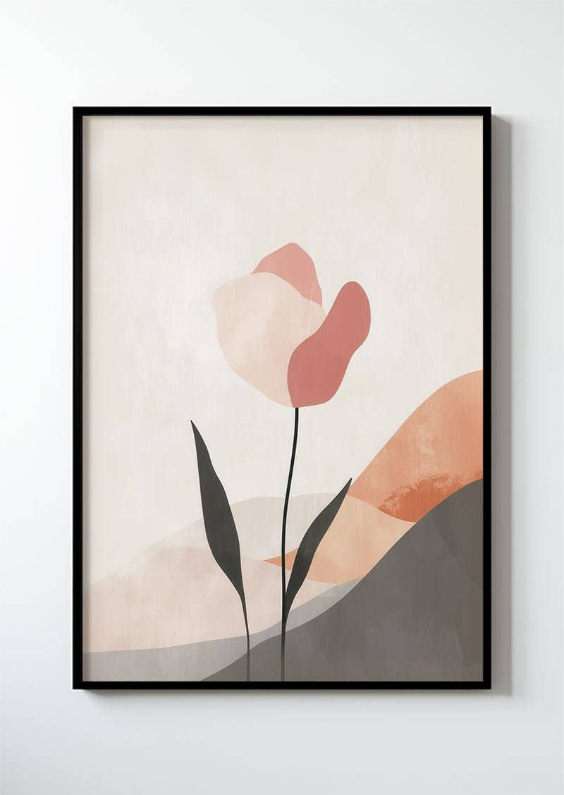 MokaMouse - Wholesale Poster - Minimalist Bloom - Wabi-Sabi Wall Poster