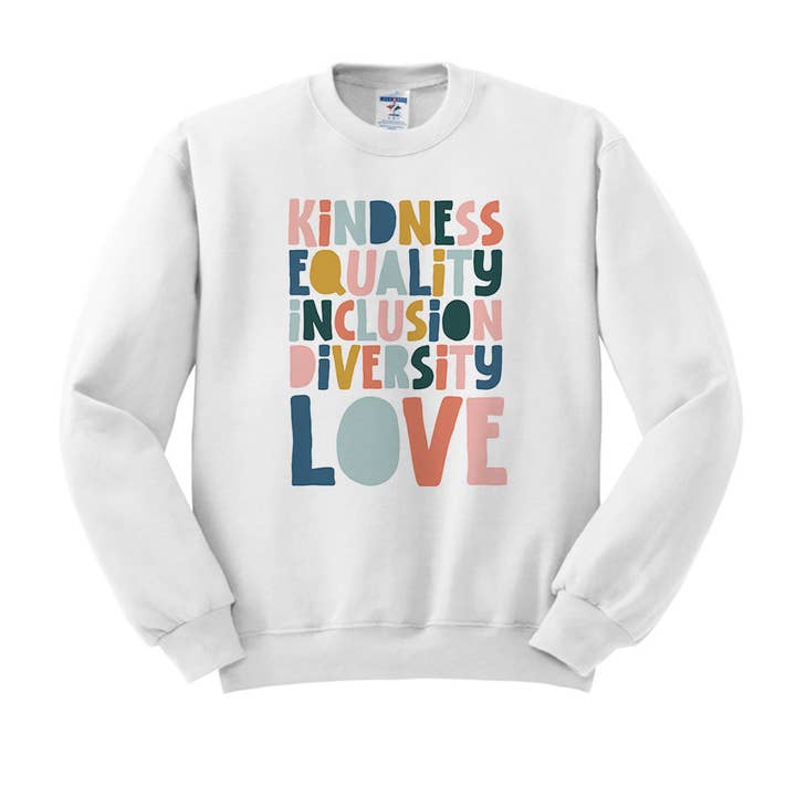 Lucky Luna Apparel - Wholesale Grafisch sweatshirt - Dames - Kindness Equality Sweatshirt