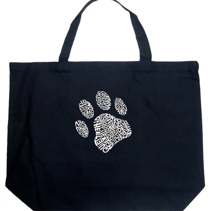 LA Pop Art Word Art Tragetasche — Hundepfote für den Großhandel von LA Pop Art