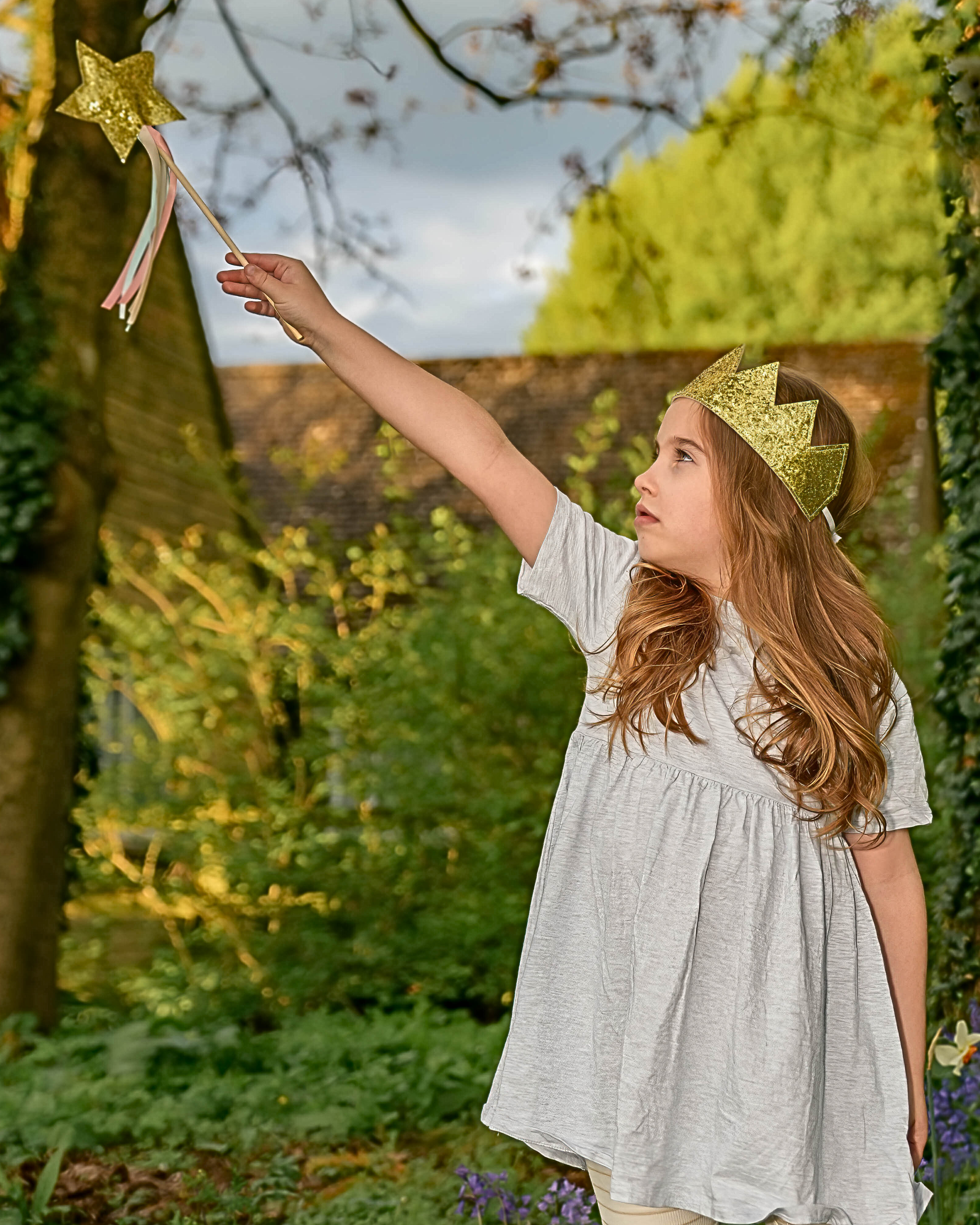 A is for Alice Costumes - Wholesale Toy Wand - Kids - Gold Glitter Magic Wand - Kids Dress Up Accessory4