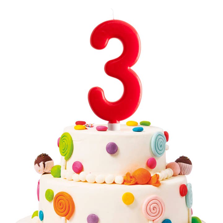 red Giant birthday candle for cakes, 15 cm for wholesale on Faire14