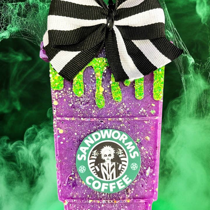 Beetleman Latte Cup Car Freshie for wholesale by Cup Culture