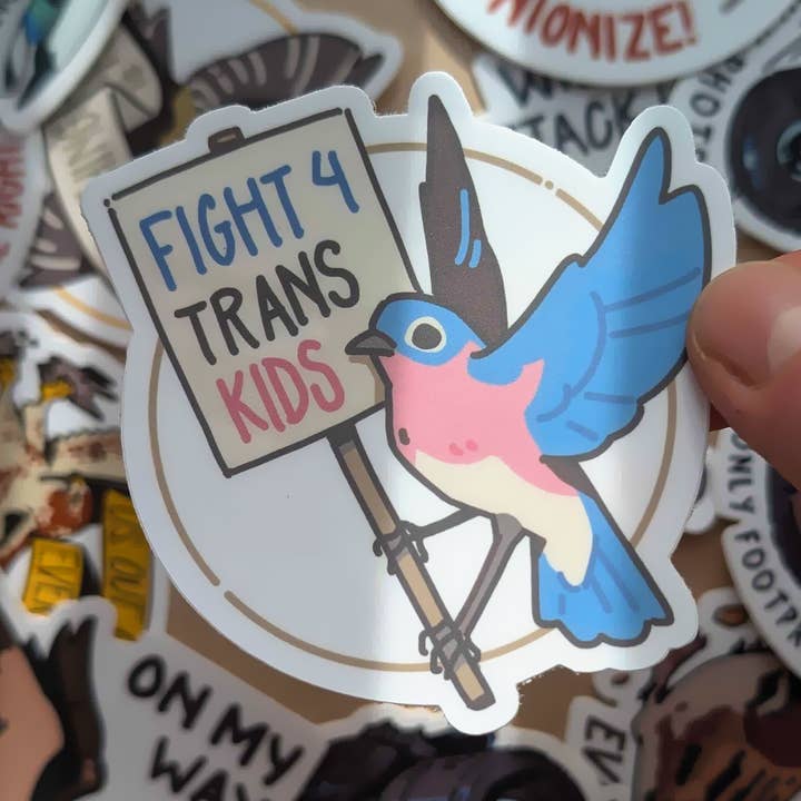 weneedtogooutside - Wholesale Sticker - Fight for Trans Kids Sticker1