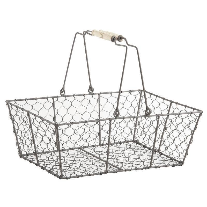 Aubry Gaspard - Wholesale Basket - Wire basket with mobile handles0