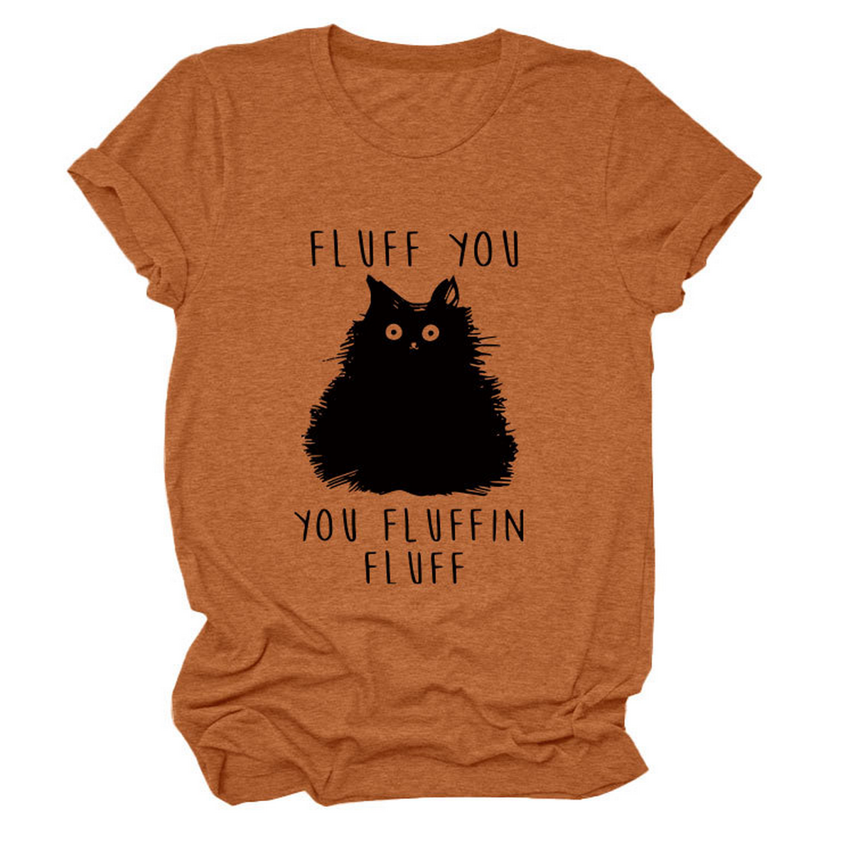 ACCITY - Wholesale Screen Printed T-Shirt - Women's - Women’s Graphic Tee – Fluff You Cat Print_CWTTSL051027
