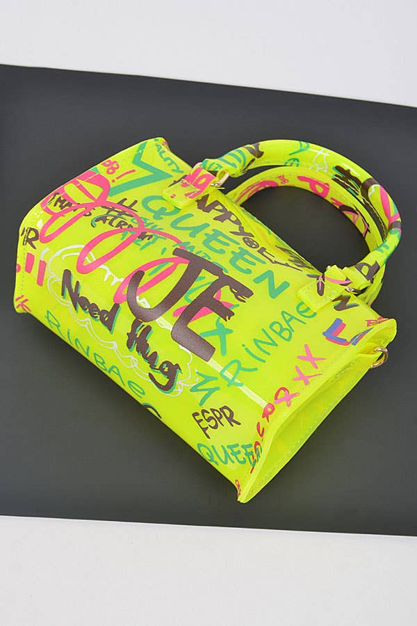 Shop Neighbors - Wholesale Crossbody Bag - Women's - Graffiti PVC Boston Bag7