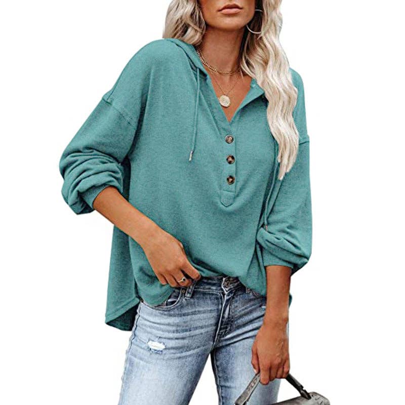 safistyle - Wholesale Hoodie - Women's - Casual Loose Solid Color Hoodie Sweater7