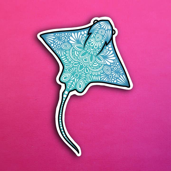 Stingray Sticker (WATERPROOF) for wholesale by Zenspire Designs