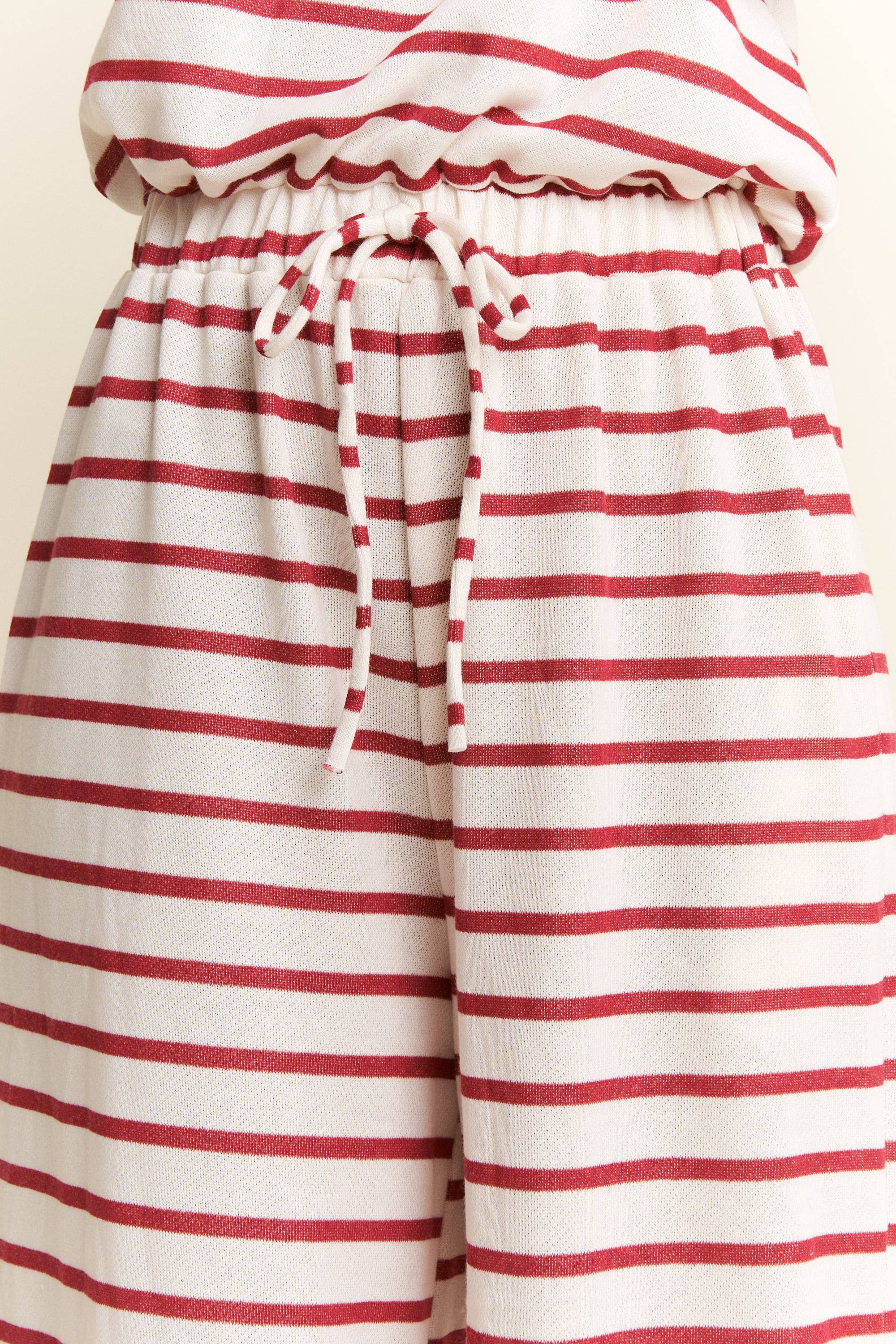 JADE BY JANE PLUS - Wholesale Jumpsuit - Women's - (PLUS SIZE) OFF-SHOULDER STRIPED TERRY JUMPSUIT46