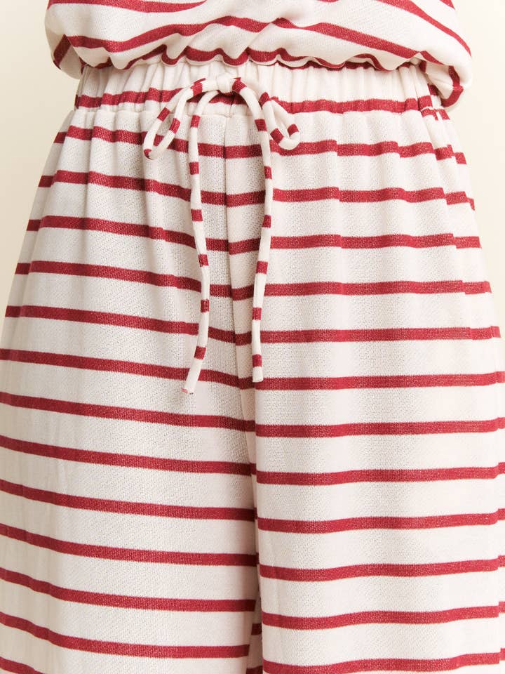 JADE BY JANE PLUS - Wholesale Jumpsuit - Women's - (PLUS SIZE) OFF-SHOULDER STRIPED TERRY JUMPSUIT46