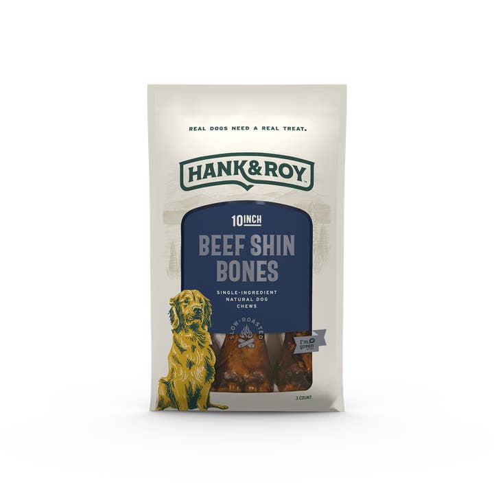 Hank & Roy Beef Shin Bones - 10 Inch - 3 Count for wholesale by Hank and Roy LLC