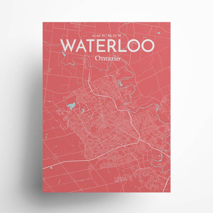 OurPoster.com - Wholesale Poster - Waterloo City Map Poster112