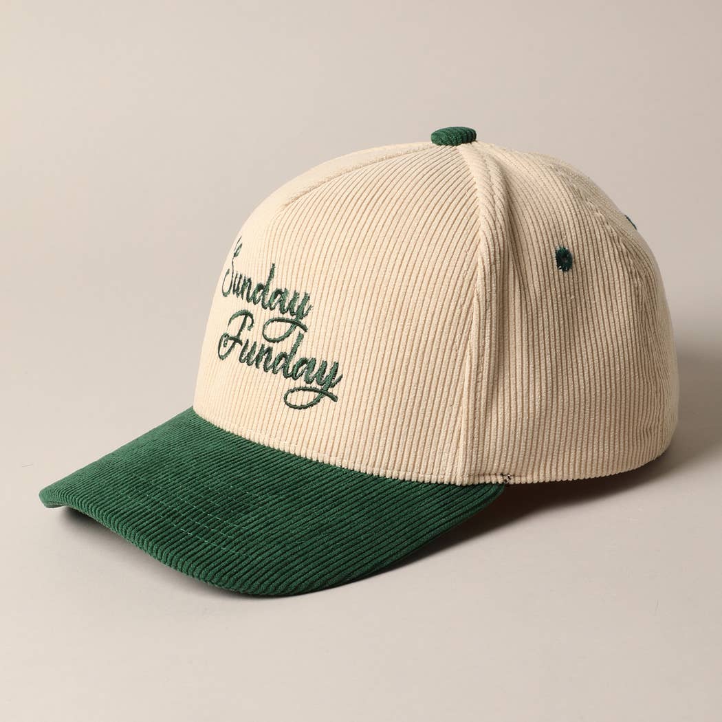 Fashion City - Wholesale Baseball Cap - Unisex - Sunday Funday Corduroy Trucker Baseball Cap8