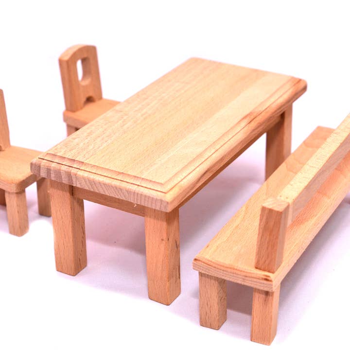 Dollhouse Furniture - Rectangular Table Kit, Miniature for wholesale by Lis Toys