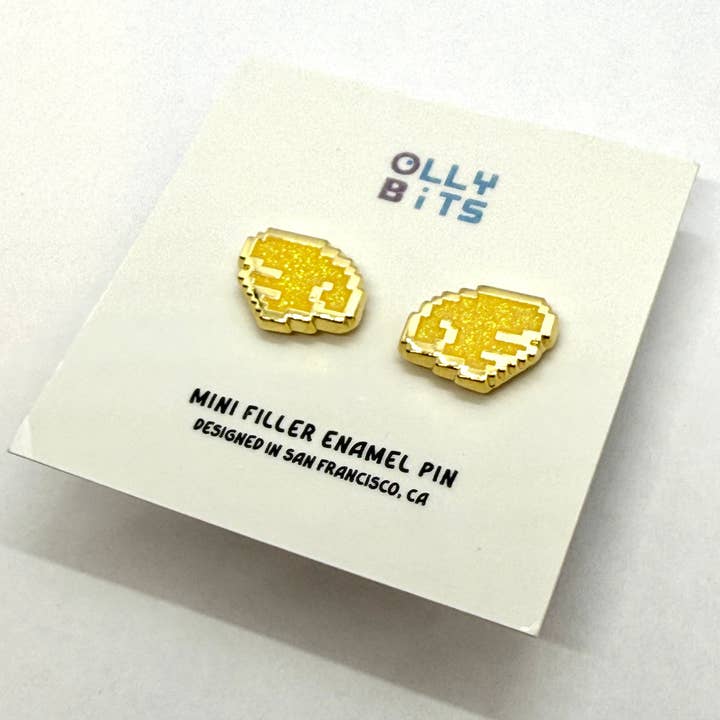 Guldglimmer Pixel Wing Duo Mini Filler Emalje Pin Sæt for engroshandel hos Ollybits Pixel Art