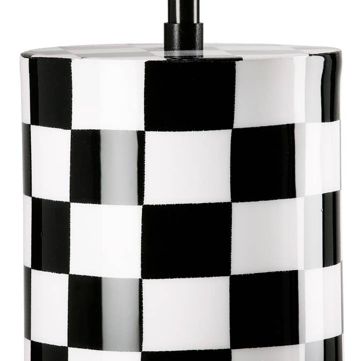 black Checkers cylindrical table lamp, h.52 cm for wholesale on Faire4