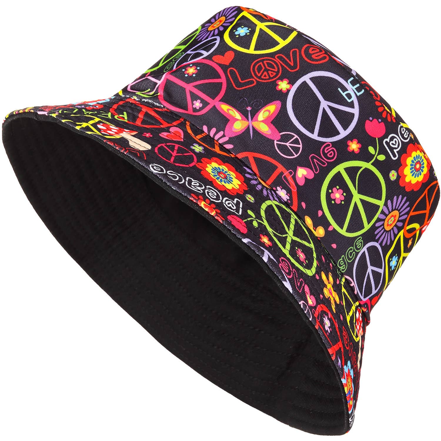 Jasper Trading LLC - Wholesale Bucket Hat - Unisex - JH919_LOVE&PEACE- One Piece Hats1
