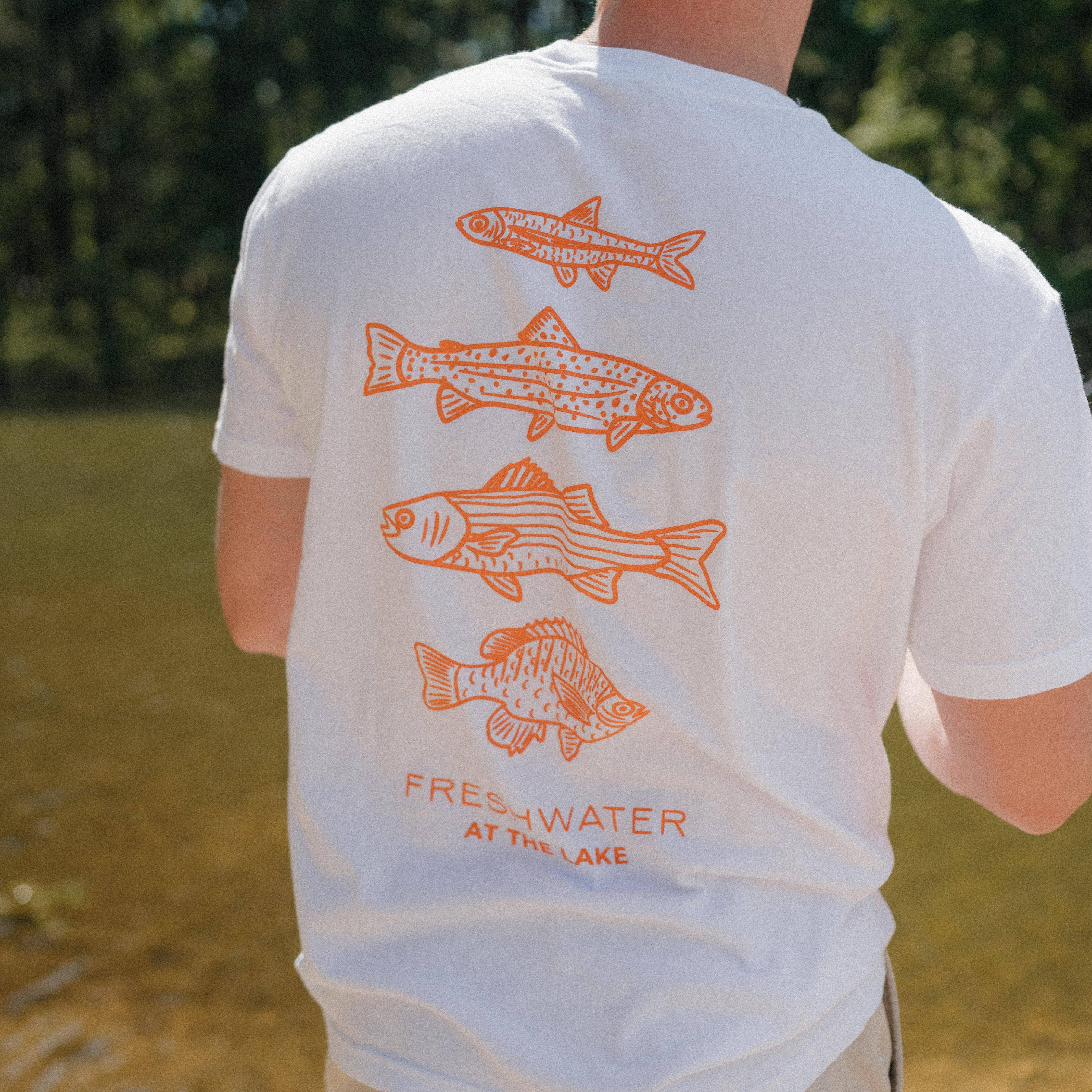 Freshwater Curated Goods - Wholesale Screen Printed T-Shirt - Unisex - AT THE LAKE | Freshwater Fish Unisex Tee8