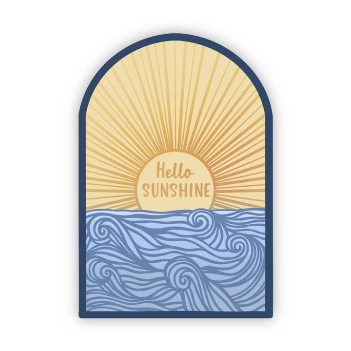 Pegatina de Hello Sunshine para venta al por mayor de Jones Sticker Co